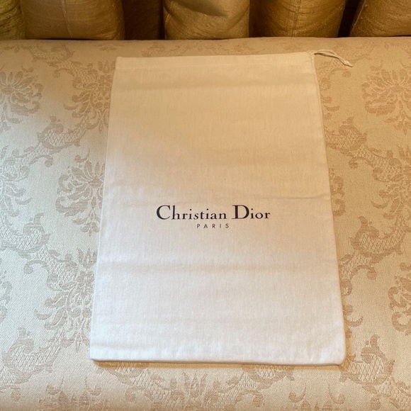 Christian Dior Navy Jacquard Canvas/Leather Logo Pump - Picture 10 of 10